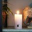 Rustic Candle peony pink 7x13
