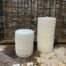 Sailor Weave Candle white 7x15
