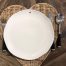 Dinner plate white/edge black 27cm