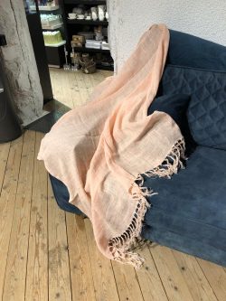 Luxury Linen Throw pink 180x130