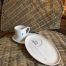 Espresso oval plate black happy 17x10,5