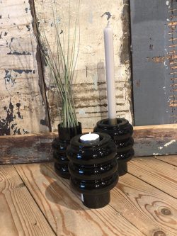 Multiple Candle Holder Vase black