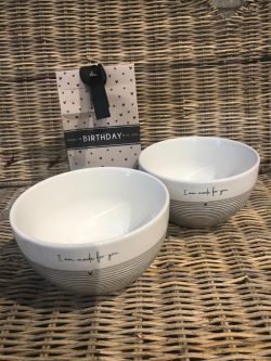 Bastion Bowl white/stripes Made for you 13x7cm