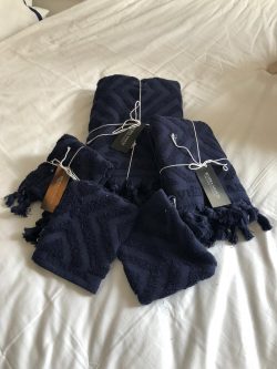 RM Chic Guest Towel dark blue 50x30