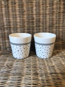 Bastion cup white/dots sm heart 9x9x7.5 bl