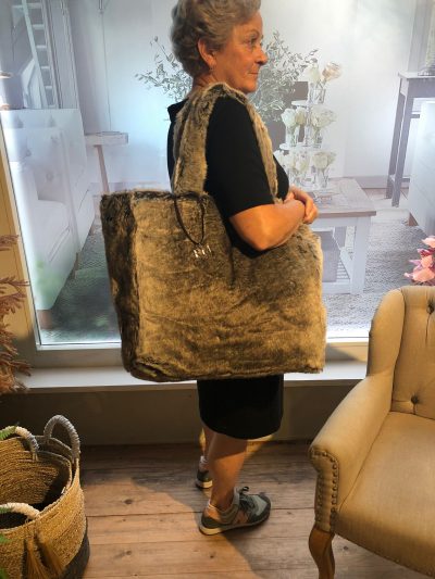 Fabulous Faux Fur Bag grey