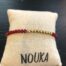 Armband kralen goud/rood
