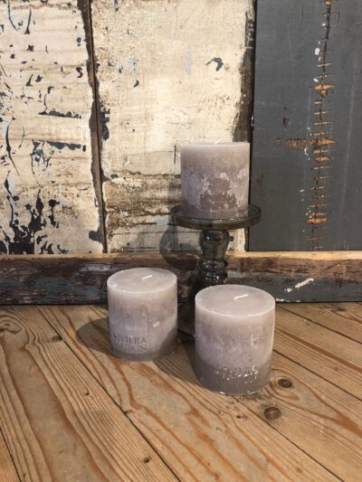 Pillar Candle Rustic flax 7x10