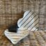 Bastion Heart plate 16cm Titane/stripes