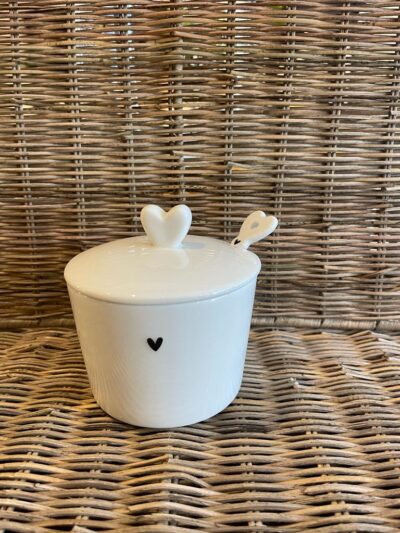 Bastion sugar bowl heart&spoon 7x8,5x7