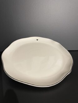 Bastion Breakfast plate white/black 23cm