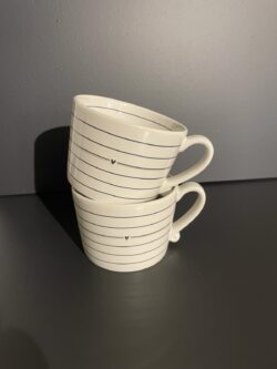 Bastion Cup white/stripes 10x8x7
