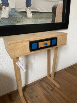 H.P. Site table blank/blauw 1l eiken -13-