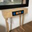 H.P. Site table blank/blauw 1l eiken -13-
