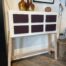 H.P. Wandkast hg. wit/donker eiken 6 laden -18-