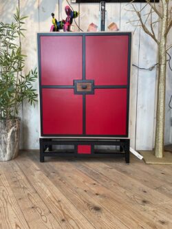 H.P. Wandkast rood 4 d-1l eiken/mdf -2-