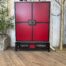 H.P. Wandkast rood 4 d-1l eiken/mdf -2-
