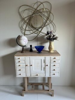 H.P. Wandkast oud wit/blank 1d/div la -21-